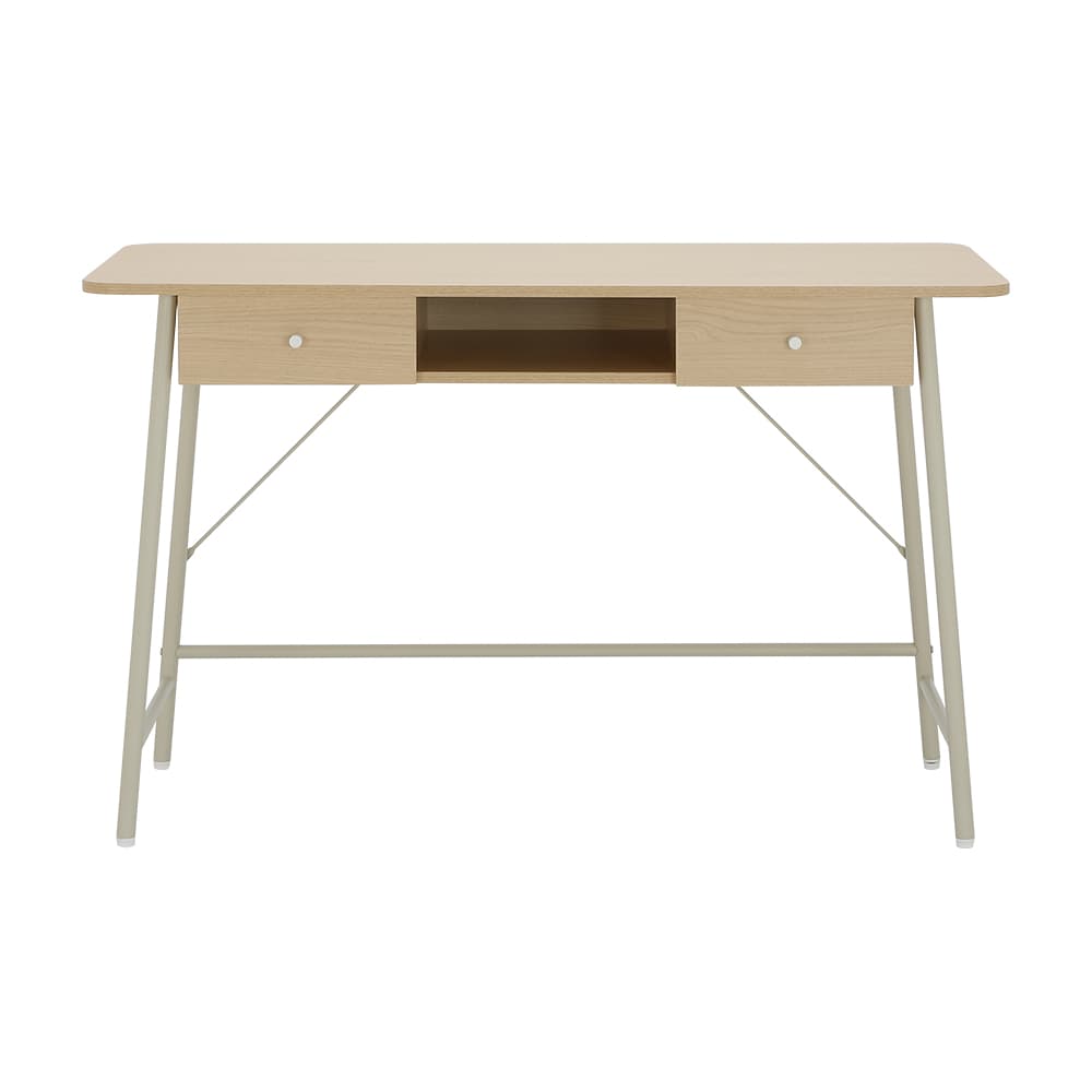 โต๊ะทำงาน ขนาด 120 ซม. และเก้าอี้สำนักงาน รุ่นริโอนะ+ดาร์บี้ - สีน้ำตาล/ดำ