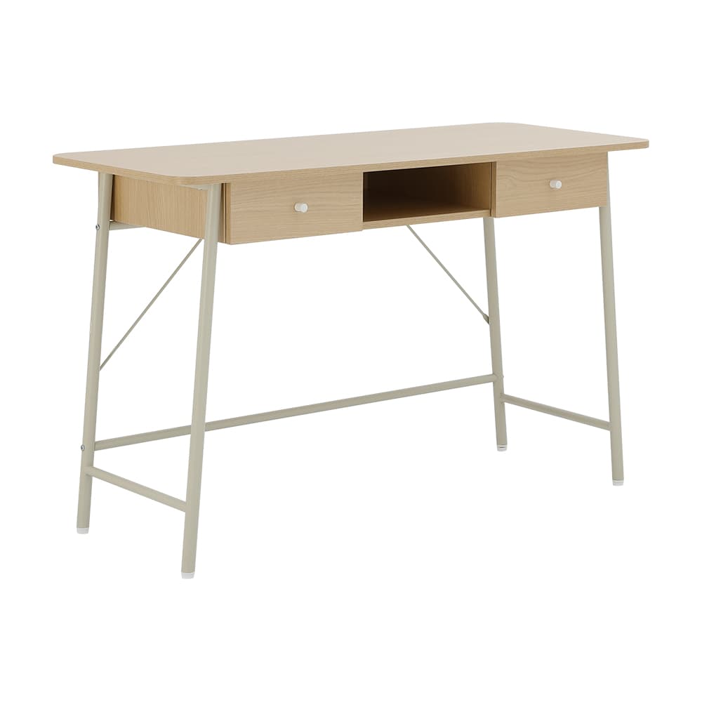 โต๊ะทำงาน ขนาด 120 ซม. และเก้าอี้สำนักงาน รุ่นริโอนะ+ดาร์บี้ - สีน้ำตาล/ดำ