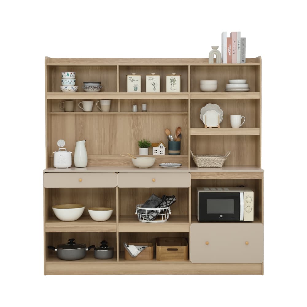 ชุดครัว รุ่นแกรนด์โดร่า ขนาด 180 ซม. - สีธรรมชาติ/เบจ