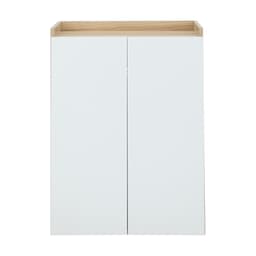 ตู้รองเท้า 2 บาน รุ่นจูโน่ ขนาด 60 ซม. - สีแนชเชอเริล/ขาว