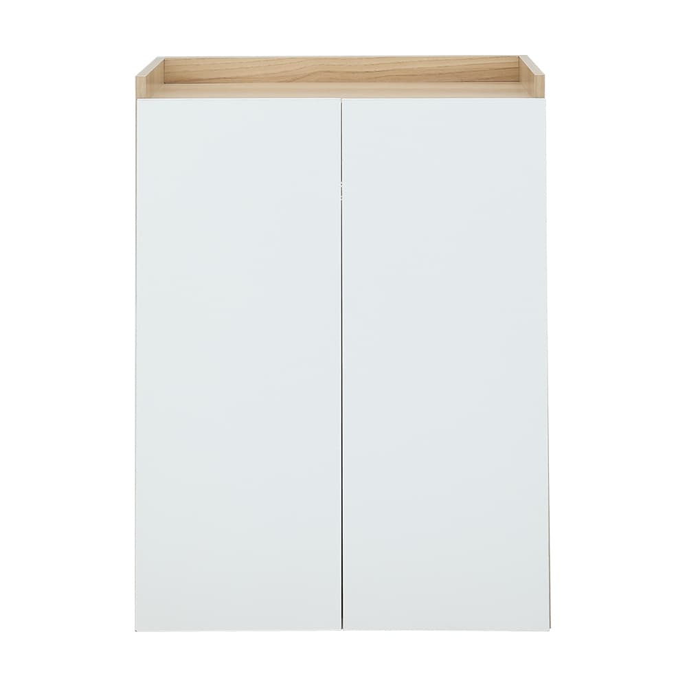 ตู้รองเท้า 2 บาน รุ่นจูโน่ ขนาด 60 ซม. - สีแนชเชอเริล/ขาว