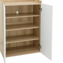 ตู้รองเท้า 2 บาน รุ่นจูโน่ ขนาด 60 ซม. - สีแนชเชอเริล/ขาว