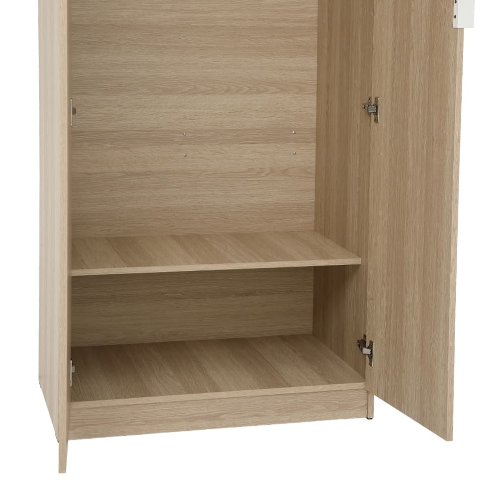 ตู้เสื้อผ้า 2 บาน รุ่นแชมป์ ขนาด 80 ซม. - สีไลท์วู้ด