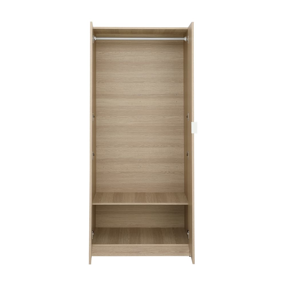 ตู้เสื้อผ้า 2 บาน รุ่นแชมป์ ขนาด 80 ซม. - สีไลท์วู้ด