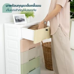 โฮมฮัก ตู้ลิ้นชักพลาสติก 5 ชั้น - คละสี