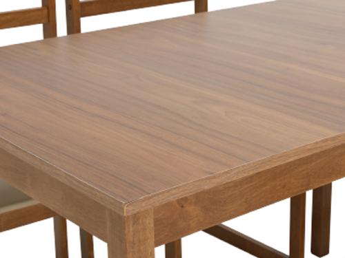 โต๊ะทานอาหาร รุ่นฟิน (โต๊ะ 1+เก้าอี้ 4) - สีไม้น้ำตาลกลาง