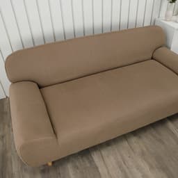 โซฟาเบดผ้า 3 ที่นั่ง รุ่นการ์วาส - สีน้ำตาล