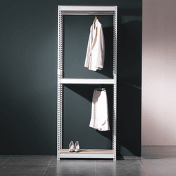 โครงตู้เสื้อผ้า 2 ราวแขวน รุ่นสมาร์ท เชลฟ์ - สีขาว ประกอบง่าย ไม่ต้องใช้สกรูในการประกอบ
