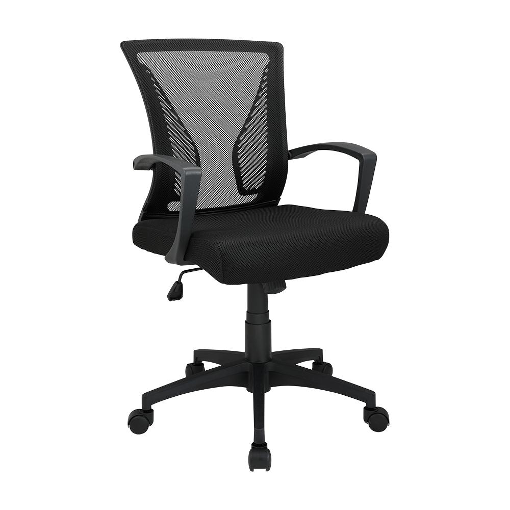 เก้าอี้สำนักงาน รุ่นเด็กซ์เตอร์ - สีดำ - เก้าอี้ออฟฟิศ เก้าอี้สำนักงาน พนักพิงผ้าตาข่ายหุ้มฟองน้ำ เก้าอี้ทำงานปรับระดับ