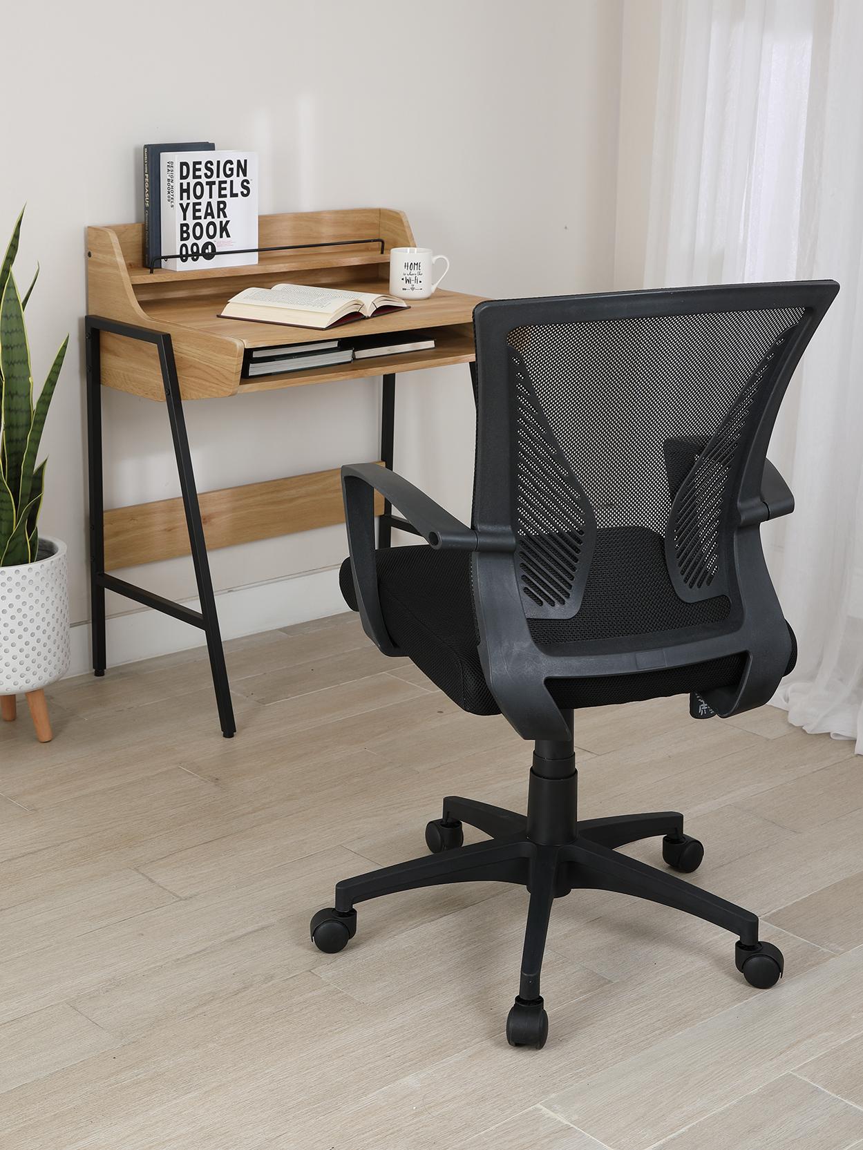เก้าอี้สำนักงาน รุ่นเด็กซ์เตอร์ - สีดำ - เก้าอี้โต๊ะทำงาน เก้าอี้ออฟฟิศ วัสดุพลาสติกพีพี