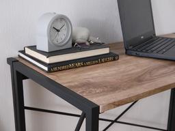 โต๊ะทำงาน โต๊ะทำงานพับเก็บได้ รุ่นแกล็ดดี้ ขนาด 90 ซม. - สีน้ำตาล/ดำ - Furinbox