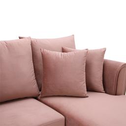 โซฟาผ้า L-shape รุ่นลูซี่ - สีชมพูเข้ม