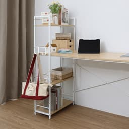 โต๊ะทำงานอเนกประสงค์ รุ่นคอนเนอร์ ขนาด 120 ซม. - สีธรรมชาติ/ขาว