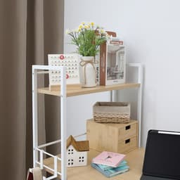 โต๊ะทำงานอเนกประสงค์ รุ่นคอนเนอร์ ขนาด 120 ซม. - สีธรรมชาติ/ขาว