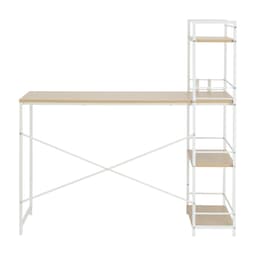 โต๊ะทำงานอเนกประสงค์ รุ่นคอนเนอร์ ขนาด 120 ซม. - สีธรรมชาติ/ขาว