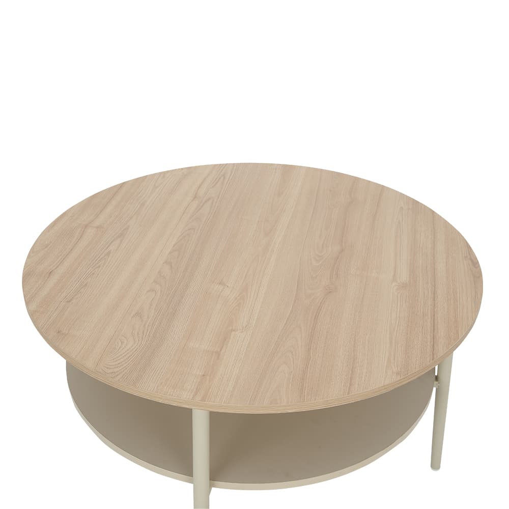โต๊ะกลาง รุ่นลูนี่ ขนาด 80 ซม. - สีเบจ/ธรรมชาติ