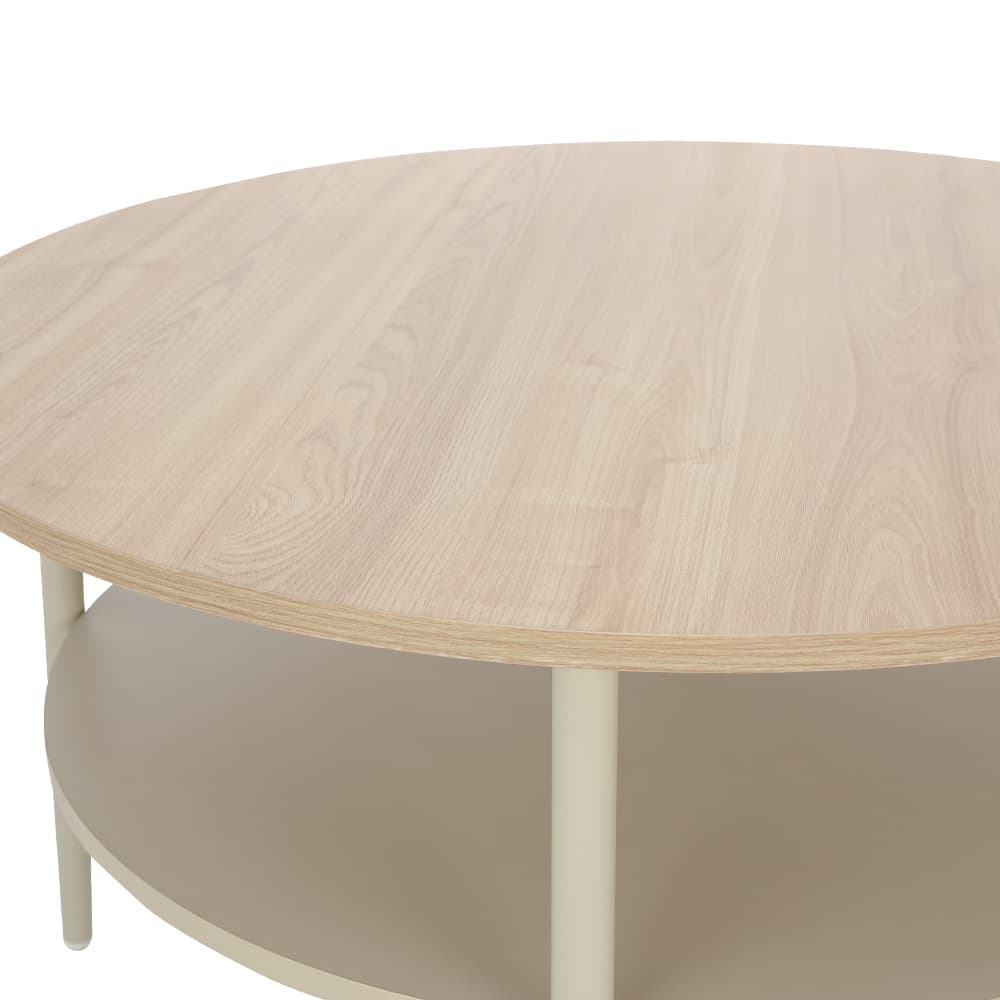 โต๊ะกลาง รุ่นลูนี่ ขนาด 80 ซม. - สีเบจ/ธรรมชาติ