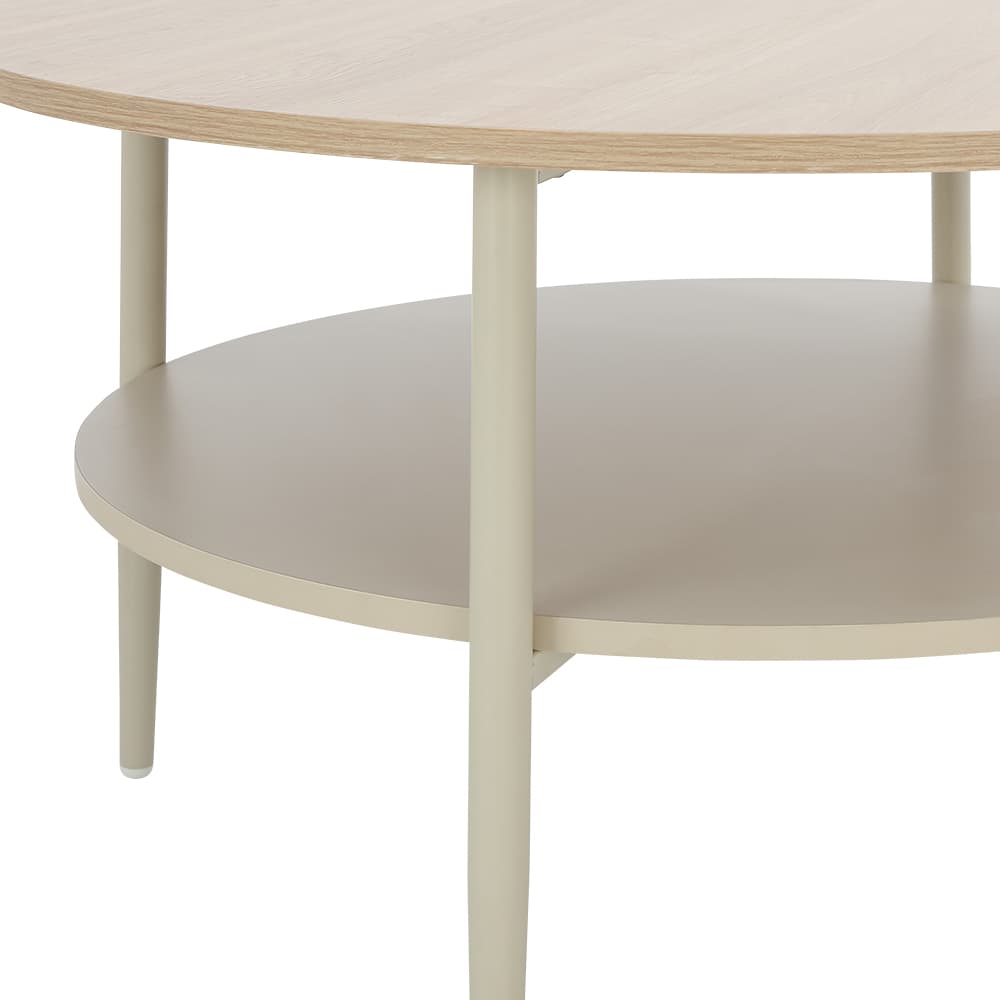 โต๊ะกลาง รุ่นลูนี่ ขนาด 80 ซม. - สีเบจ/ธรรมชาติ