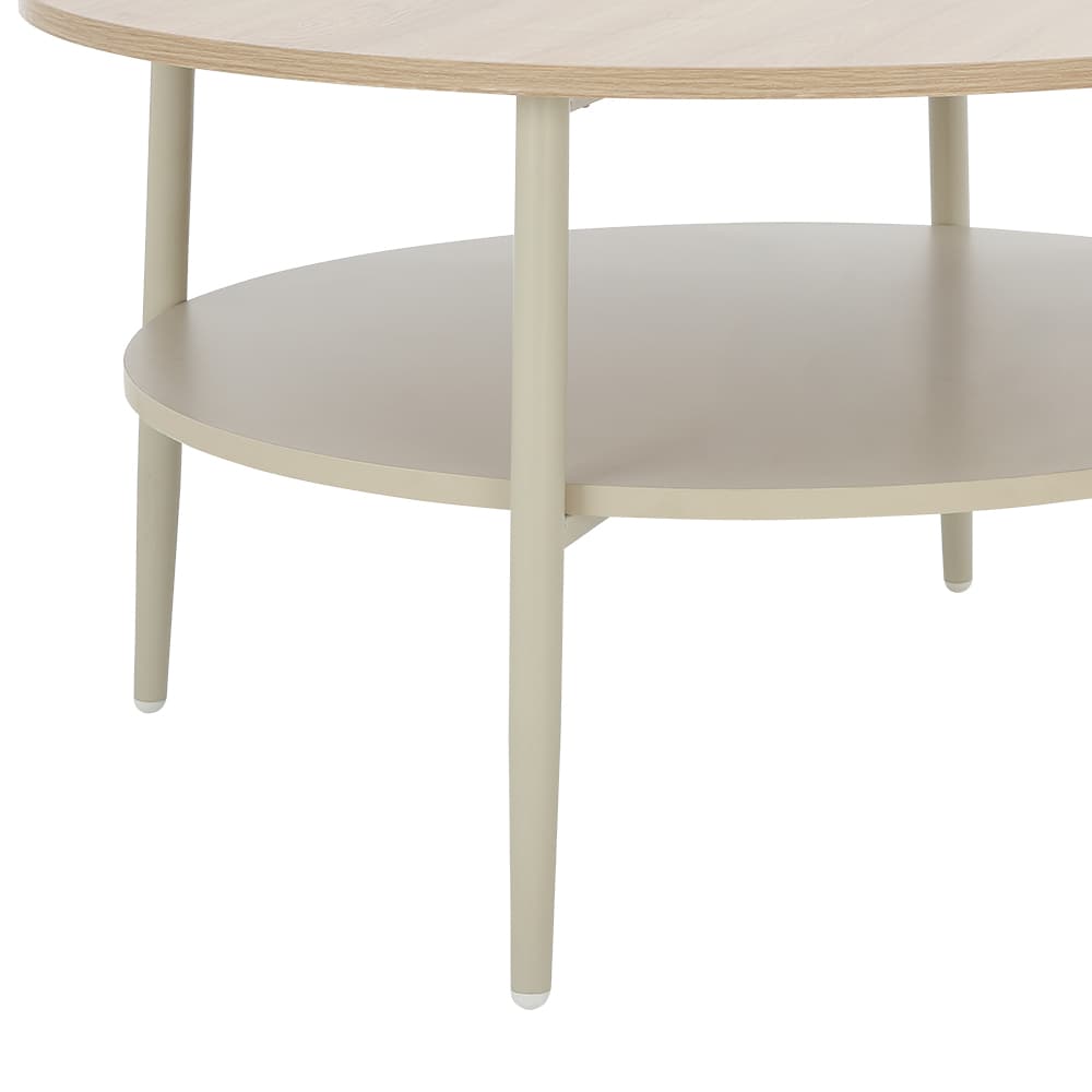 โต๊ะกลาง รุ่นลูนี่ ขนาด 80 ซม. - สีเบจ/ธรรมชาติ