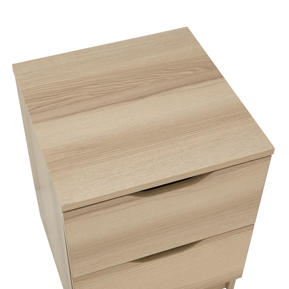 ตู้ข้างเตียง 2 ลิ้นชัก รุ่นลูม่า - สีธรรมชาติ