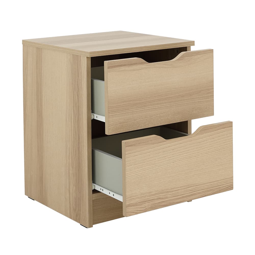 ตู้ข้างเตียง 2 ลิ้นชัก รุ่นลูม่า - สีธรรมชาติ