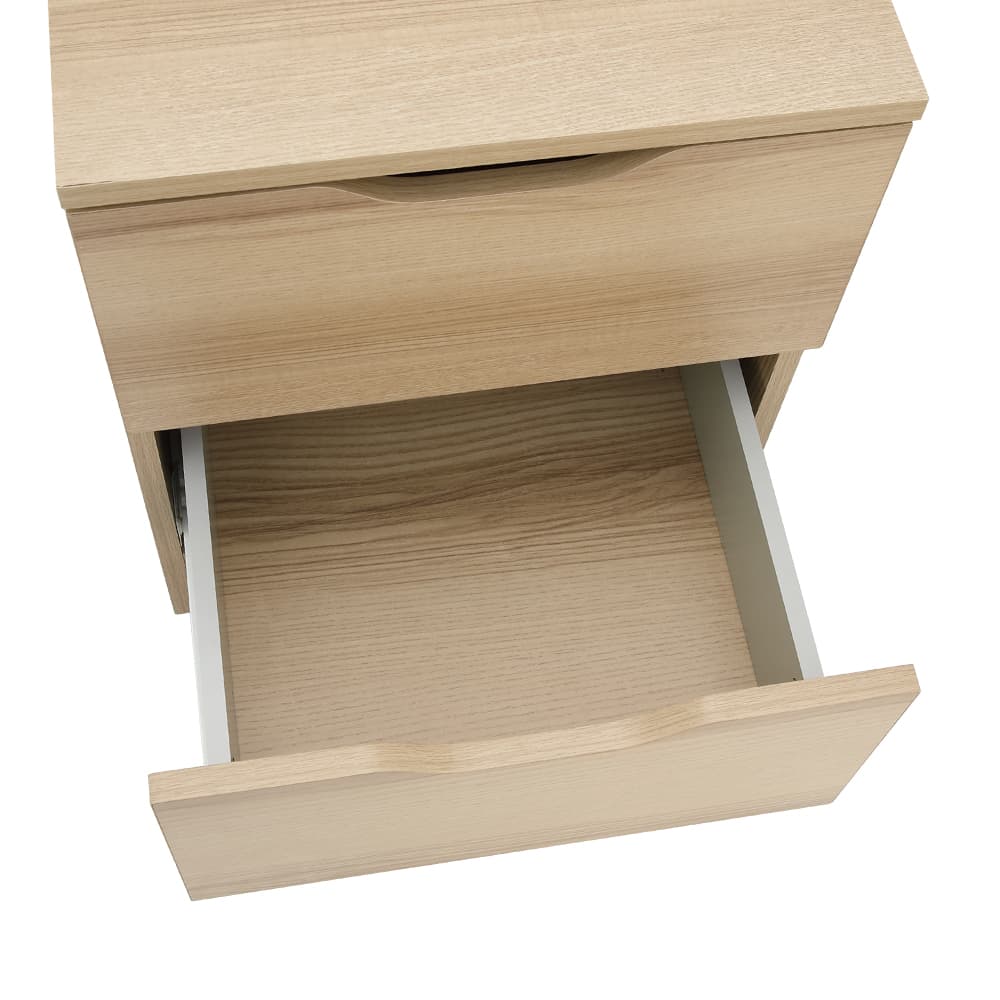 ตู้ข้างเตียง 2 ลิ้นชัก รุ่นลูม่า - สีธรรมชาติ