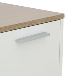 โต๊ะทำงาน 1 ลิ้นชัก ขนาด 100 ซม. และเก้าอี้สำนักงาน รุ่นมินิโอ+ดาร์บี้ - สีธรรมชาติ/ดำ