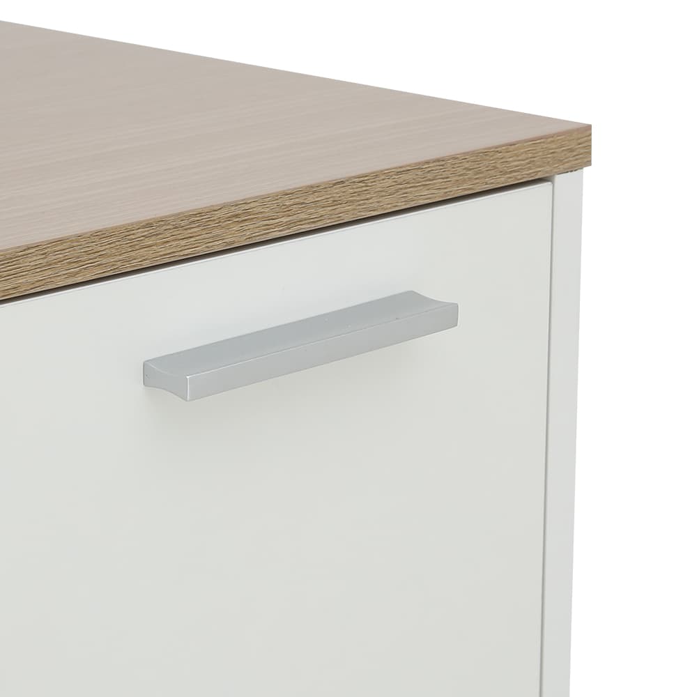 โต๊ะทำงาน 1 ลิ้นชัก ขนาด 100 ซม. และเก้าอี้สำนักงาน รุ่นมินิโอ+ดาร์บี้ - สีธรรมชาติ/ดำ