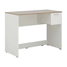 โต๊ะทำงาน 1 ลิ้นชัก ขนาด 100 ซม. และเก้าอี้สำนักงาน รุ่นมินิโอ+ดาร์บี้ - สีธรรมชาติ/ดำ