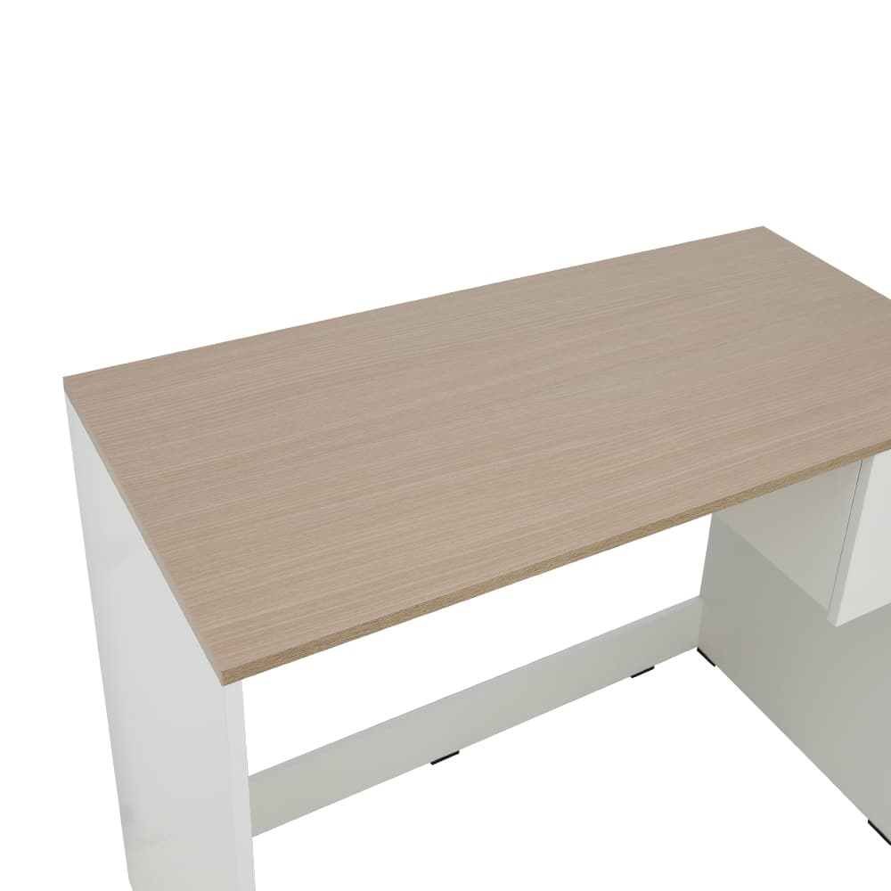 โต๊ะทำงาน 1 ลิ้นชัก ขนาด 100 ซม. และเก้าอี้สำนักงาน รุ่นมินิโอ+ดาร์บี้ - สีธรรมชาติ/ดำ