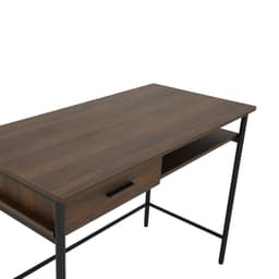 โต๊ะทำงาน ขนาด 100 ซม. และเก้าอี้สำนักงาน รุ่นโทโมเอะ+ดาร์บี้ - สีวอลนัท/ดำ