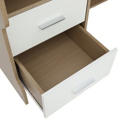 โต๊ะทำงานพร้อมชั้นวางและเก้าอี้สำนักงาน รุ่นมินิโอ+ดาร์บี้ - สีธรรมชาติ/ดำ