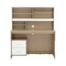 โต๊ะทำงานพร้อมชั้นวางและเก้าอี้สำนักงาน รุ่นมินิโอ+ดาร์บี้ - สีธรรมชาติ/ดำ