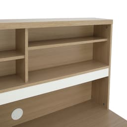 โต๊ะทำงานพร้อมชั้นวางและเก้าอี้สำนักงาน รุ่นมินิโอ+ดาร์บี้ - สีธรรมชาติ/ดำ