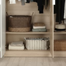 ตู้เสื้อผ้า 3 บาน พร้อมกระจก รุ่นแชมป์ ขนาด 120 ซม. - สีไลท์ วู้ด/ขาว