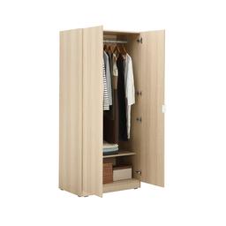 ชุดห้องนอน รุ่นแชมป์ ขนาด 3.5 ฟุต (เตียง, ตู้เสื้อผ้า 2 บาน, ตู้เสื้อผ้า 2 บาน พร้อมกระจก, โต๊ะเครื่องแป้งพร้อมสตูล) - สีไลท์ วู้ด/ขาว