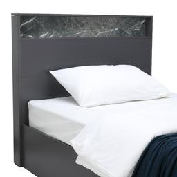 ชุดห้องนอน รุ่นแชมป์ ขนาด 3.5 ฟุต (เตียง, ตู้เสื้อผ้า, โต๊ะเครื่องแป้งพร้อมสตูล) - สีเทาเข้ม/เทา