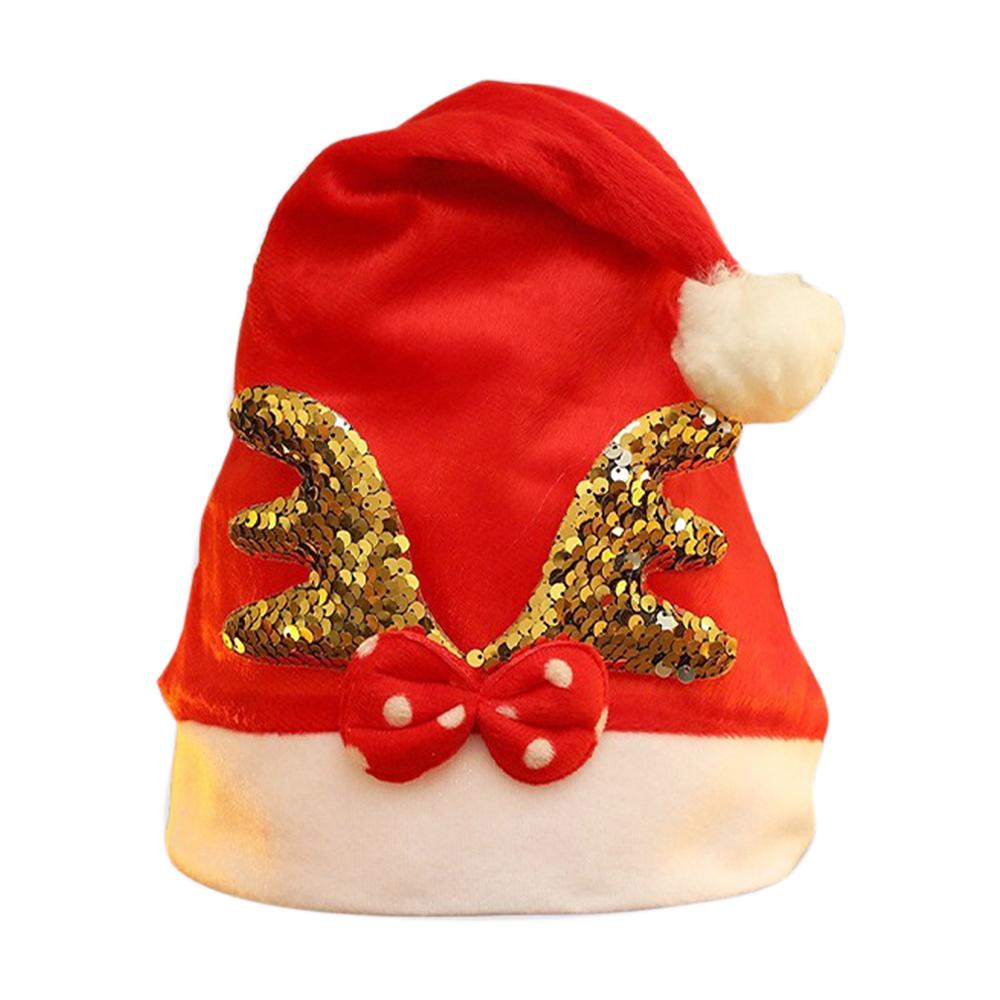 โฮมฮัก หมวกคริสต์มาสเขากวาง - สีแดง/ทอง