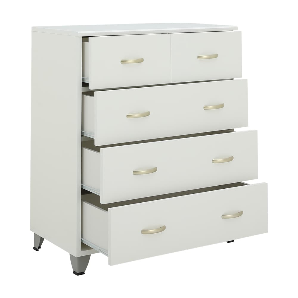 Homehuk ตู้ 5 ลิ้นชัก รุ่น NB วันเวร์-เอ - สีขาว