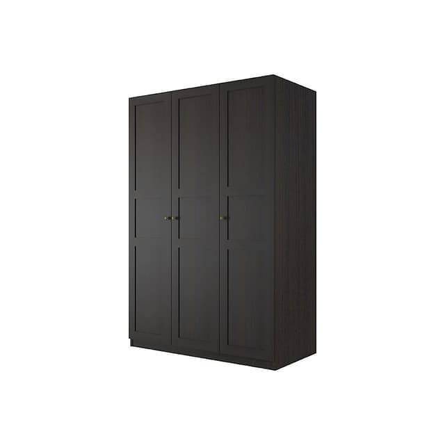 ตู้เสื้อผ้า 3 บานประตู รุ่นโว้ค - สีดาร์ค อีโบนี่