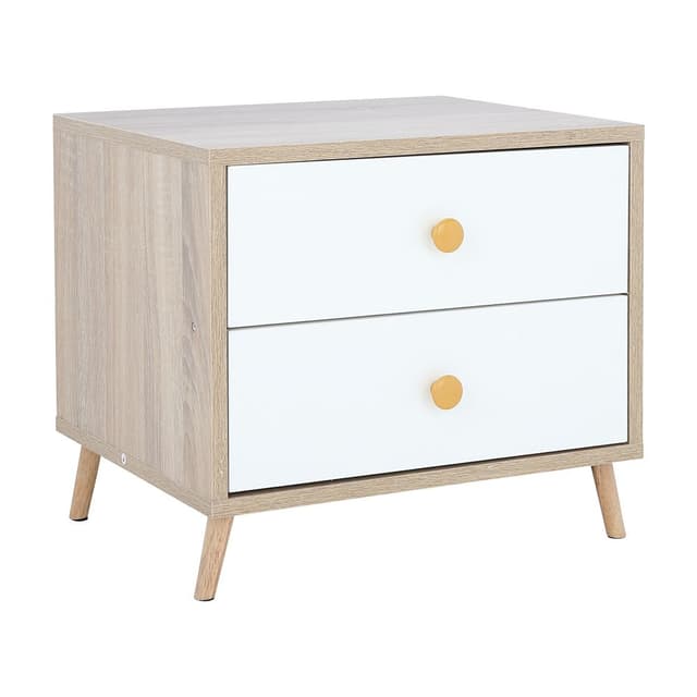 ตู้ข้างเตียง รุ่นออร์คิด ขนาด 45 ซม. - สีธรรมชาติ/ขาว