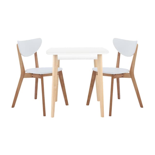 ชุดโต๊ะทานอาหาร 2 ที่นั่ง รุ่นมาวิน - สีธรรมชาติ/ขาว
