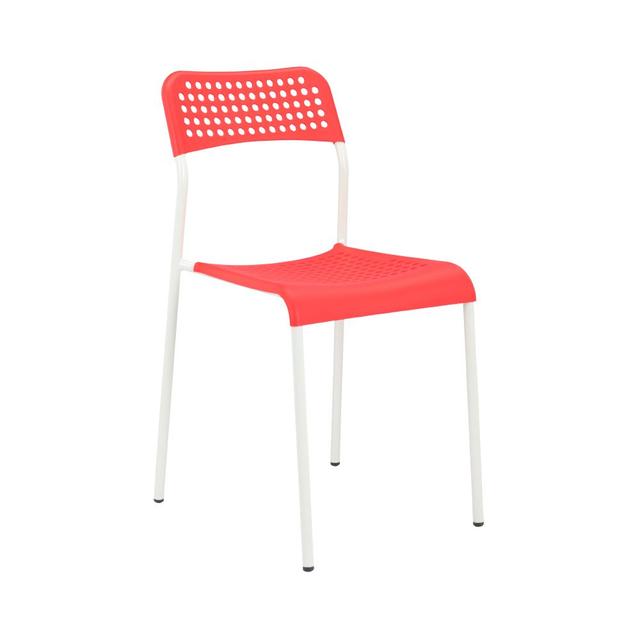 เก้าอี้ทานอาหาร รุ่นด็อตตี้ - สีขาว/แดง