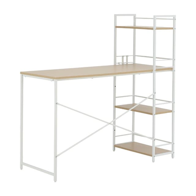 โต๊ะทำงานอเนกประสงค์ รุ่นคอนเนอร์ ขนาด 120 ซม. - สีธรรมชาติ/ขาว