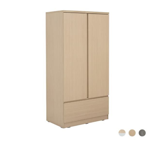 ตู้เสื้อผ้า 2 บาน พร้อมลิ้นชัก รุ่นฟาส