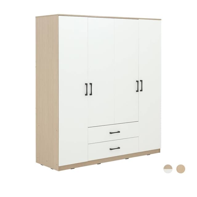 ตู้เสื้อผ้า 4 บาน รุ่นฟินซ์ ขนาด 160 ซม.