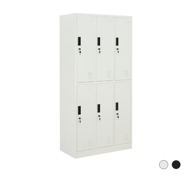 ตู้เหล็กล็อกเกอร์ 6 ช่อง รุ่นโซลิด