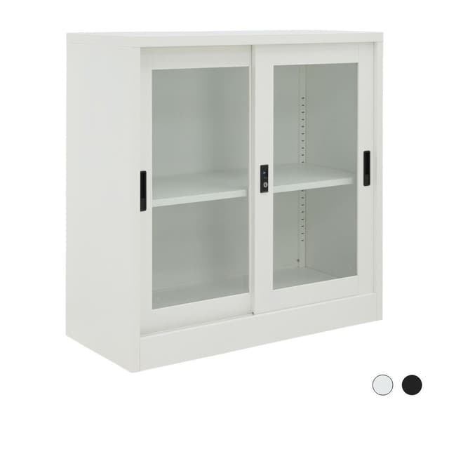 ตู้เหล็กบานเลื่อน รุ่นโซลิด สูง 90 ซม.